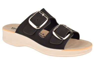 Γυναικείες Ανατομικές Παντόφλες Με Δύο Τόκες | VESNA | 880433 | Μαύρο - Vesna - 